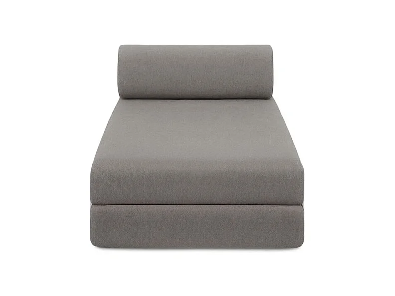 Méridienne modulable et convertible - Tissu lisse - Gris