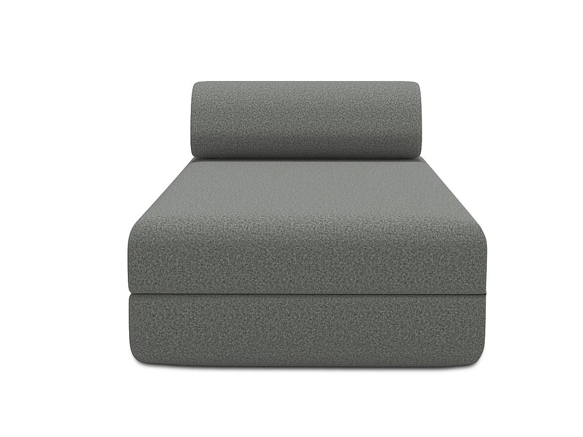 Méridienne modulable et convertible - Tissu lisse - Gris