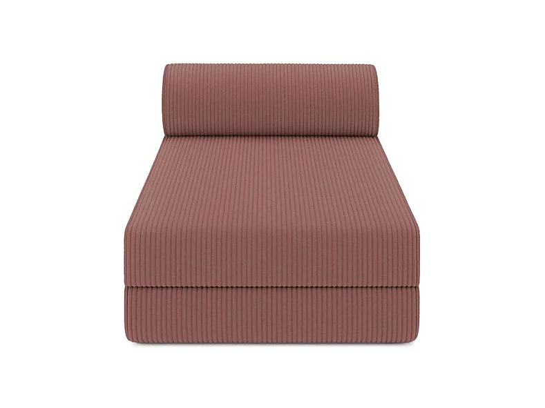 Méridienne modulable et convertible - Velours côtelé - Rose