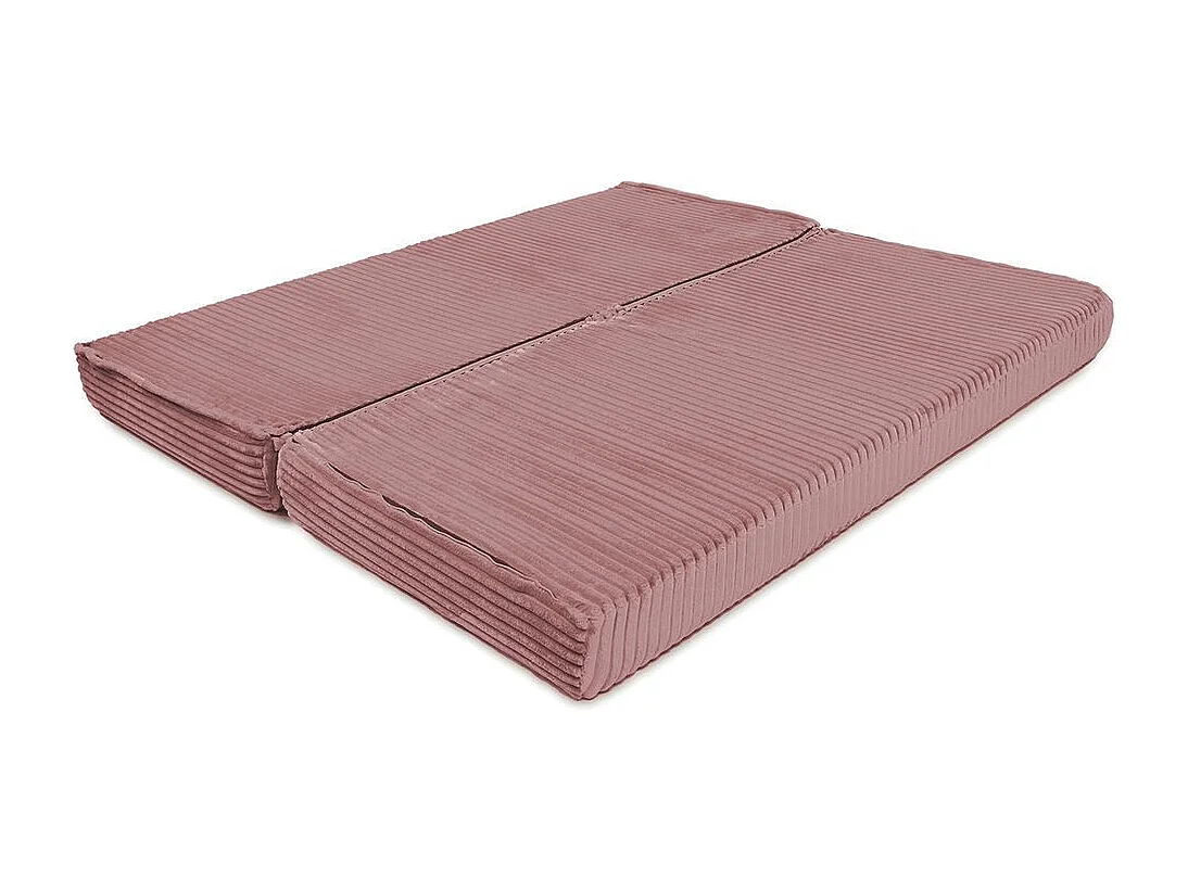 Canapé droit modulable et convertible 3 places - Velours côtelé XL - Rose