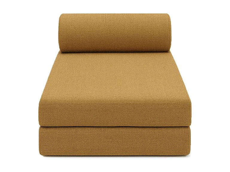 Méridienne modulable et convertible - Tissu tweed - Jaune