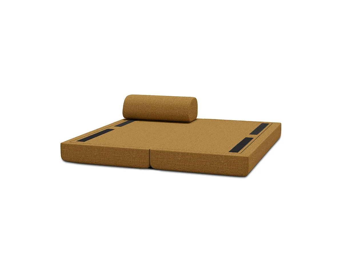 chaise longue convertible de tweed amarillo