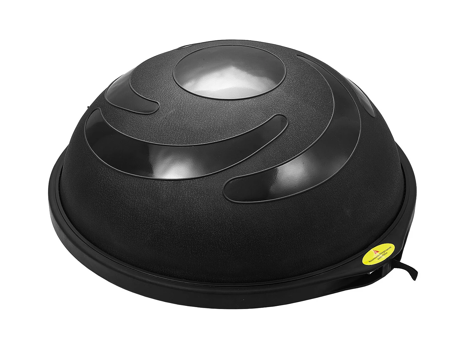 Ballons d'Exercice SucceBuy, Demi-Ballon d'Exercice d'Entraînement, 66 cm, Capacité de 680 kg, avec Bandes de Résistance et Pompe à Pied, Noir