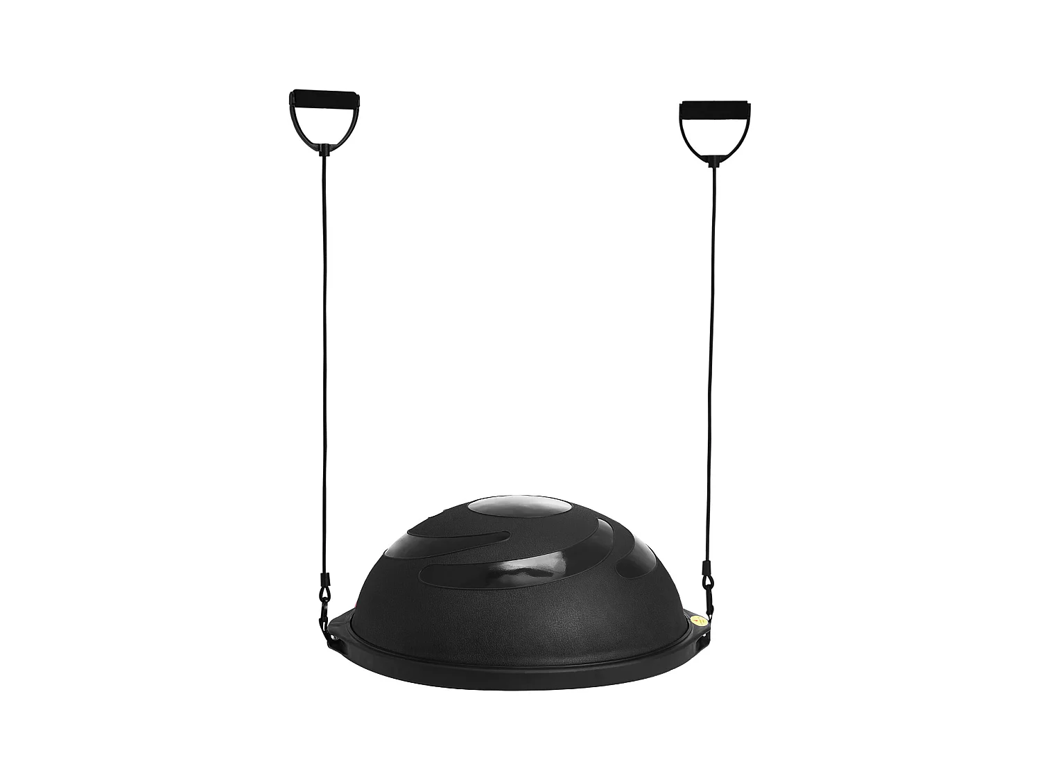 Ballons d'Exercice SucceBuy, Demi-Ballon d'Exercice d'Entraînement, 66 cm, Capacité de 680 kg, avec Bandes de Résistance et Pompe à Pied, Noir