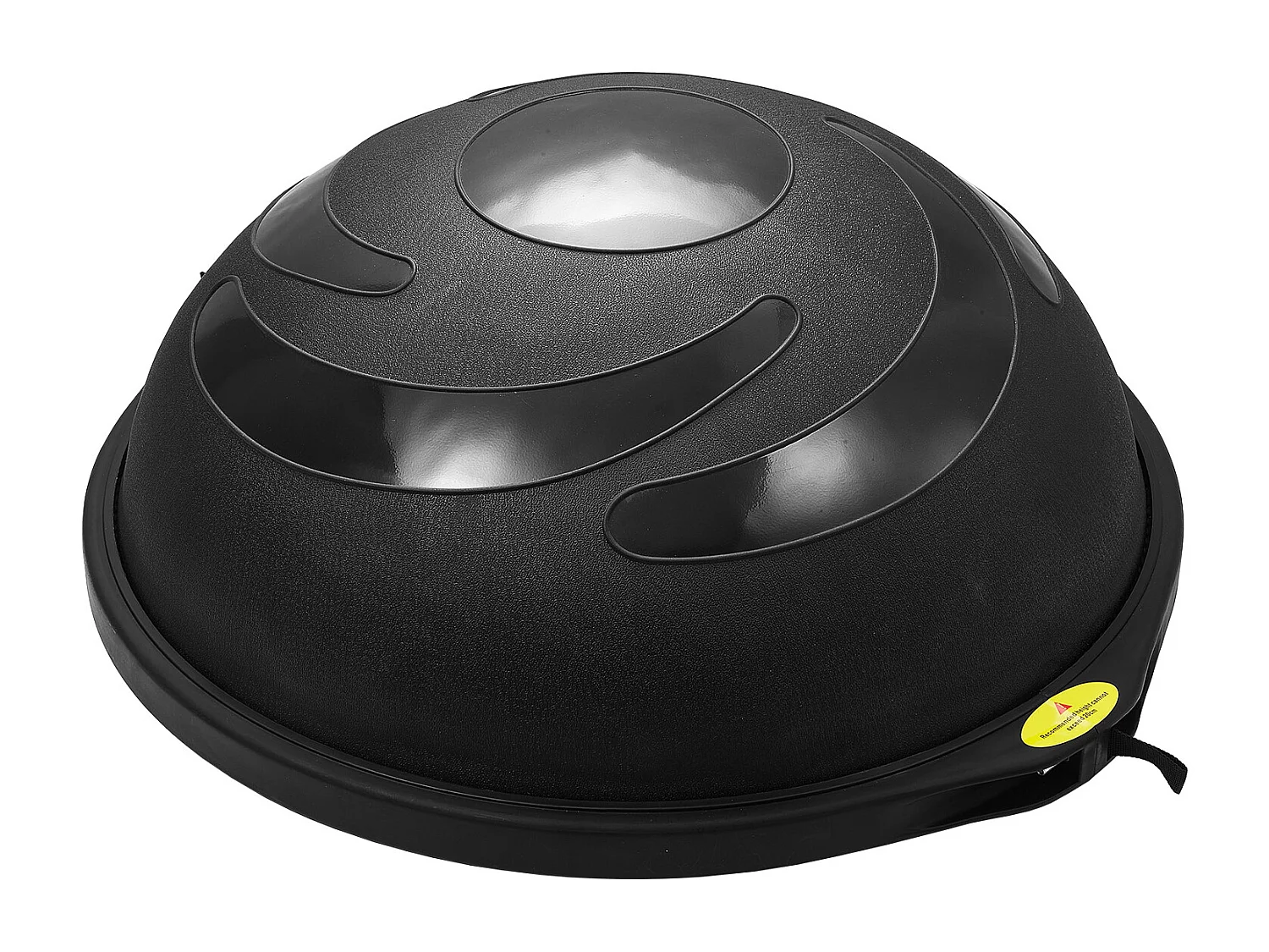 Ballons d'Exercice SucceBuy, Demi-Ballon d'Exercice d'Entraînement, 66 cm, Capacité de 680 kg, avec Bandes de Résistance et Pompe à Pied, Noir