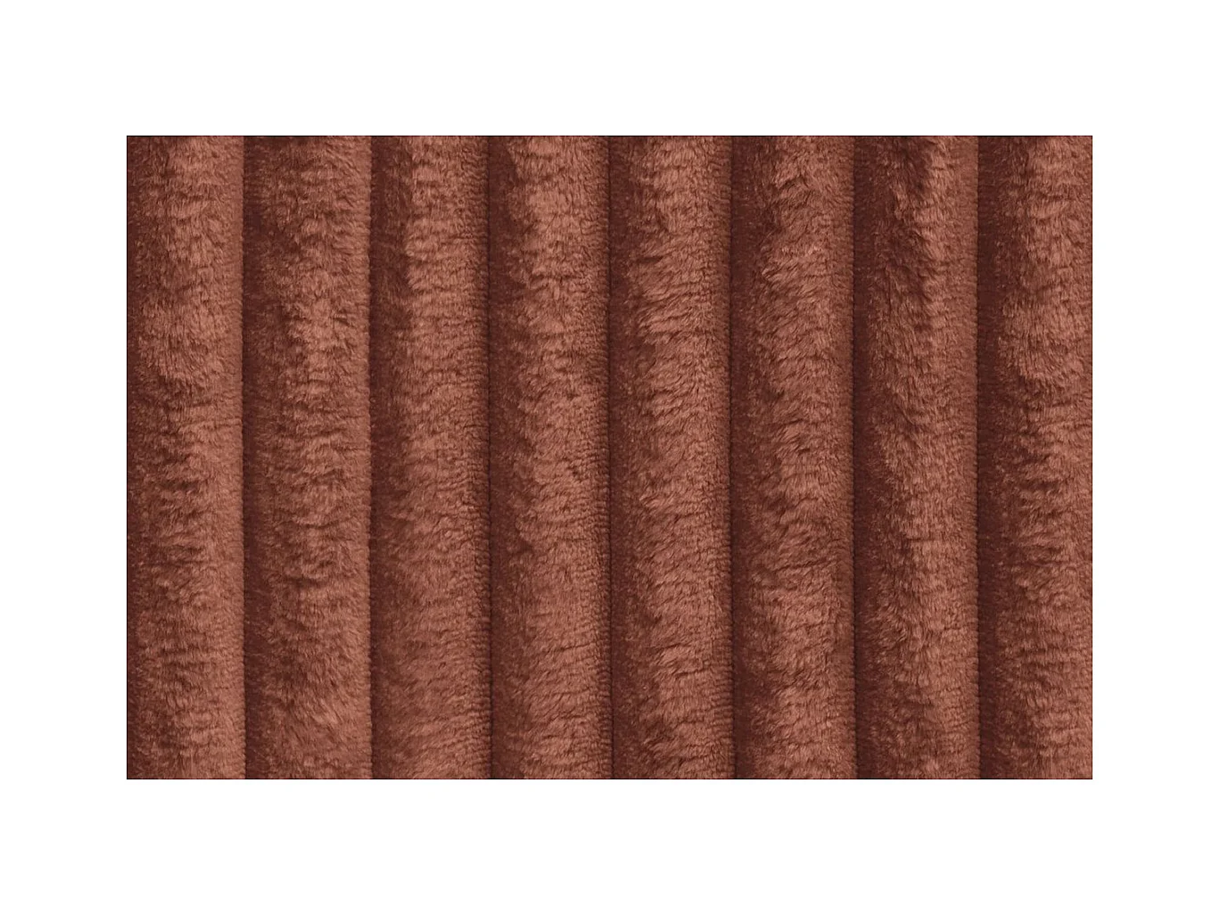 Canapé droit modulable et convertible 3 places - Velours côtelé XL - Terracotta