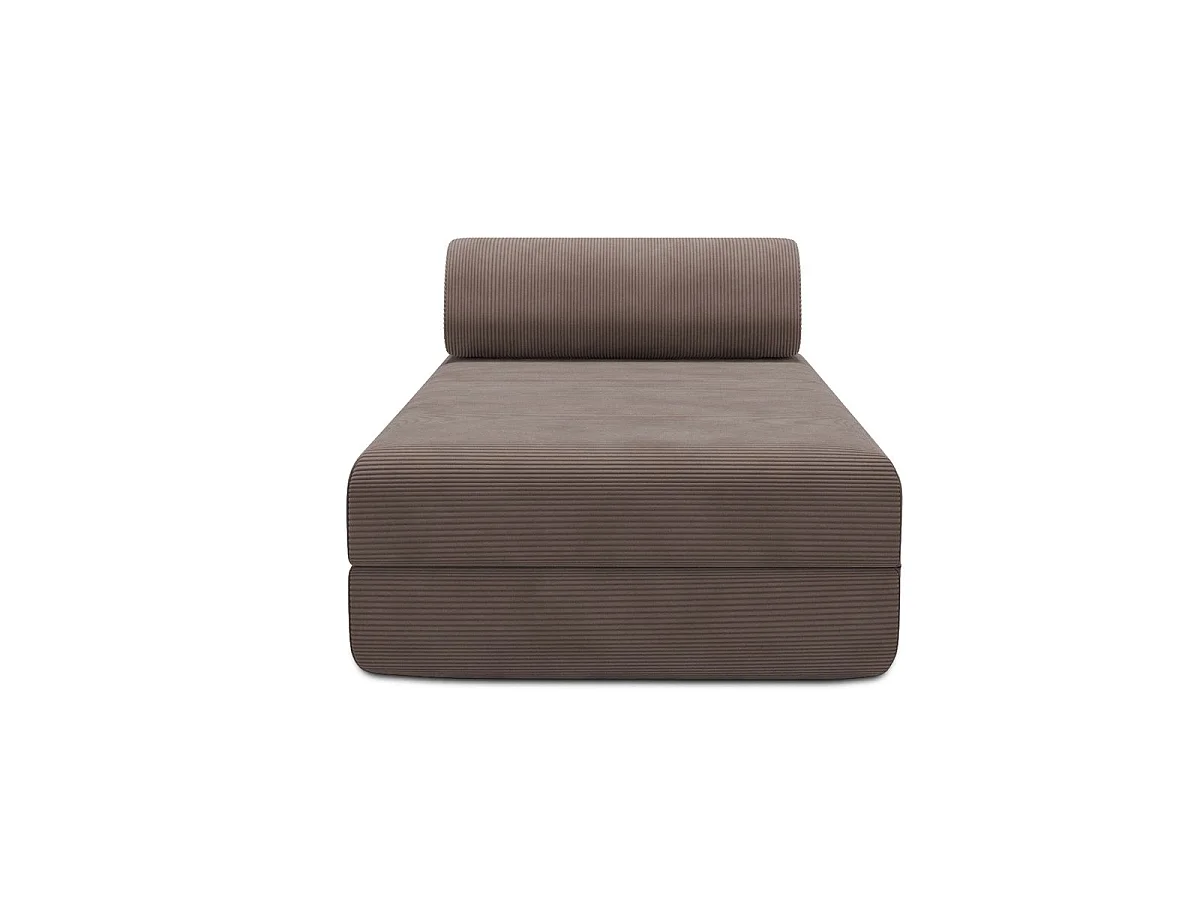 Chaise longue convertible en pana color topo.