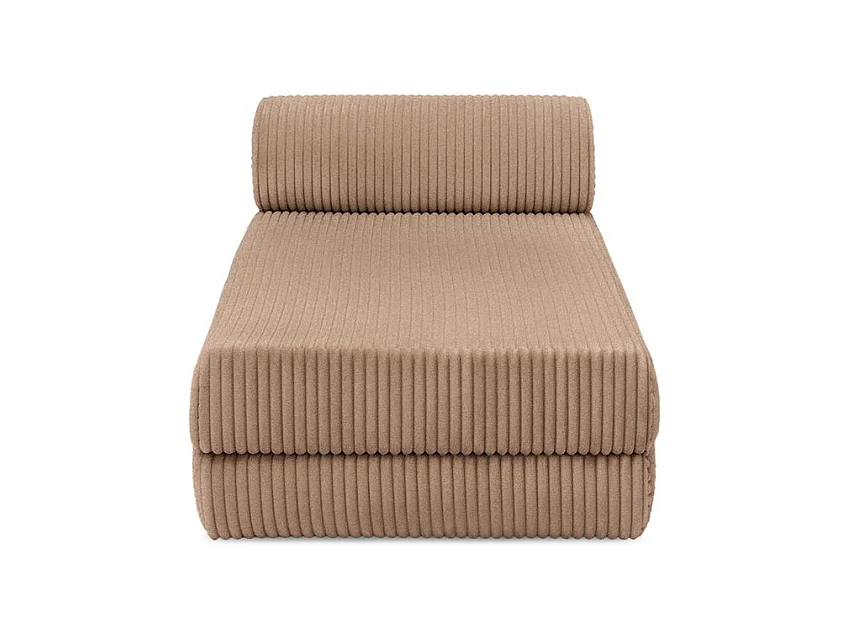 Méridienne modulable et convertible - Velours côtelé XL - Marron