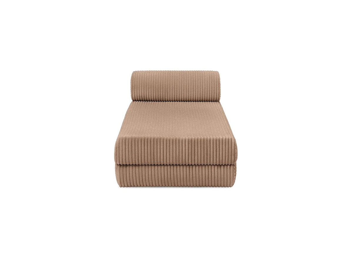 Méridienne modulable et convertible - Velours côtelé XL - Marron