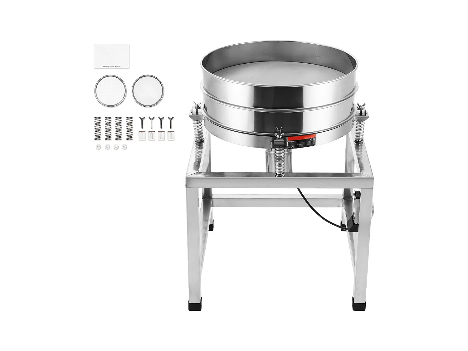 Tamis à Farine SucceBuy Machine de Tamisage Vibrante Électrique, Équipée d'un Tamiseur Automatique à Mailles 40 + 100