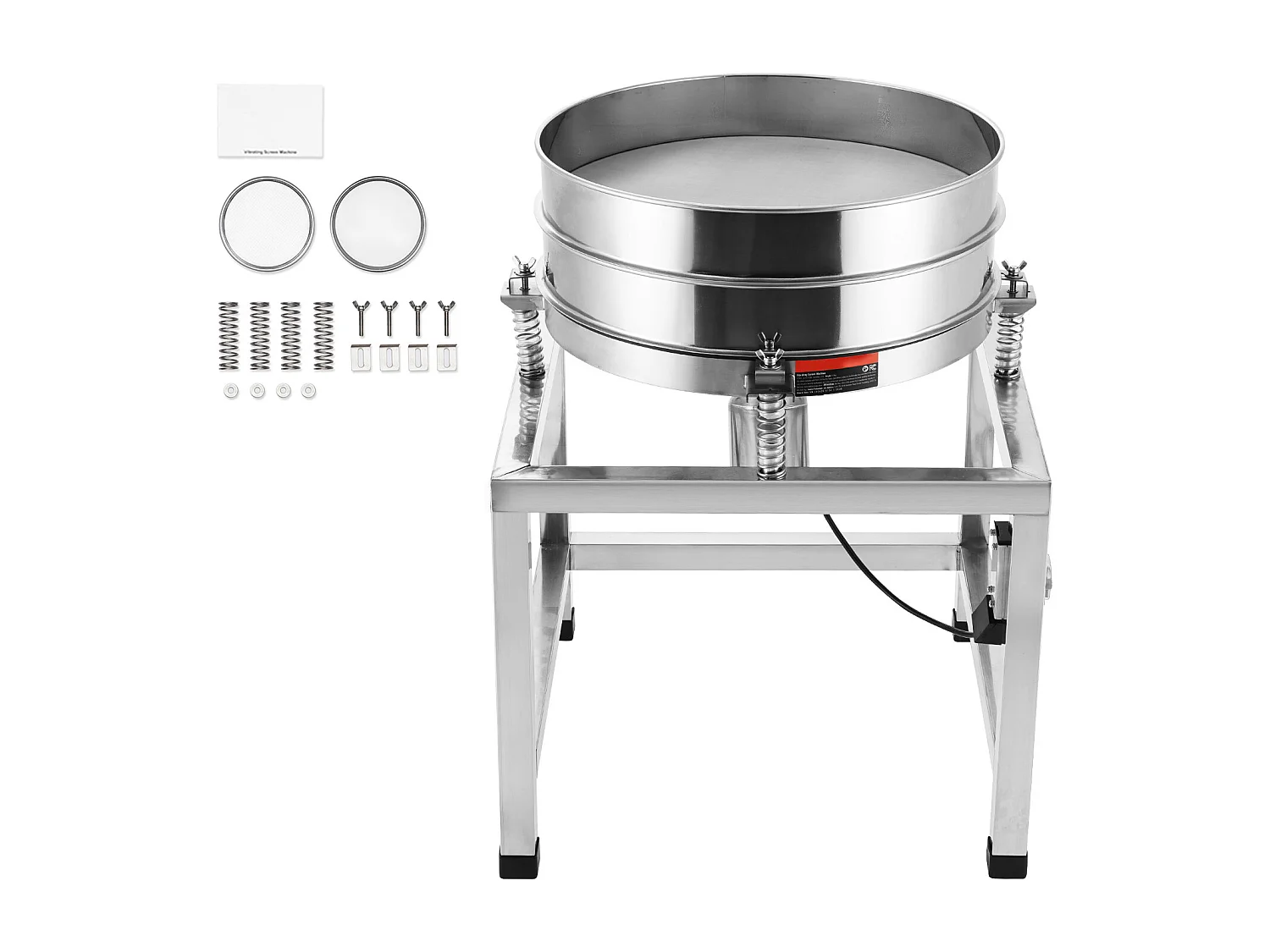 Tamis à Farine SucceBuy Machine de Tamisage Vibrante Électrique, Équipée d'un Tamiseur Automatique à Mailles 40 + 100