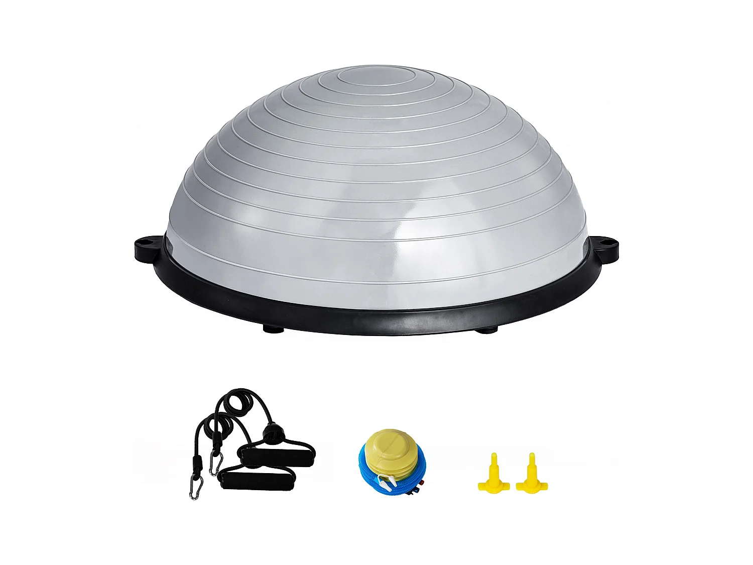 Ballons d'Exercice SucceBuy, Ballon d'Équilibre, 58 cm, Capacité de 300 kg, Gris