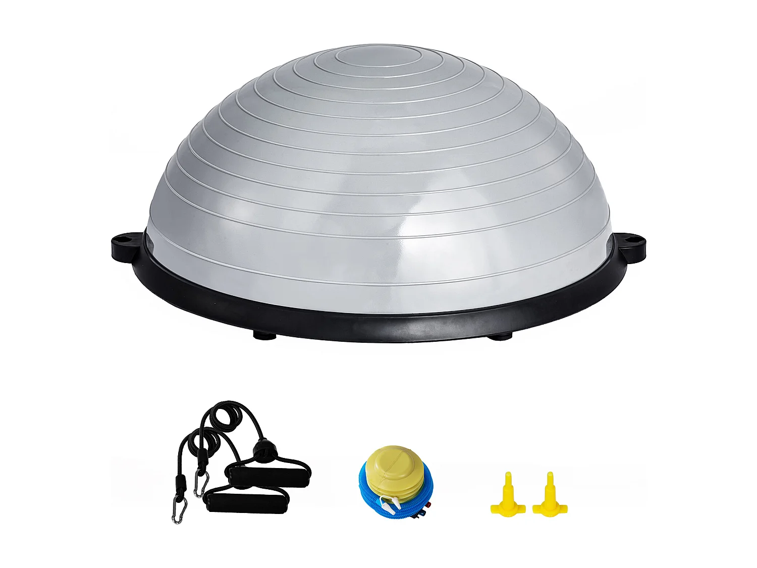 Ballons d'Exercice SucceBuy, Ballon d'Équilibre, 58 cm, Capacité de 300 kg, Gris