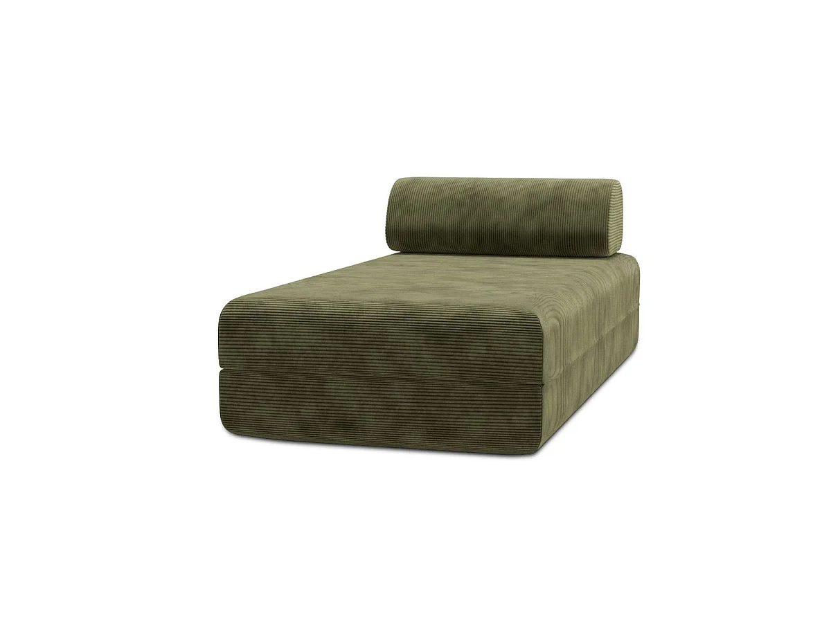 Chaise longue convertible de pana verde