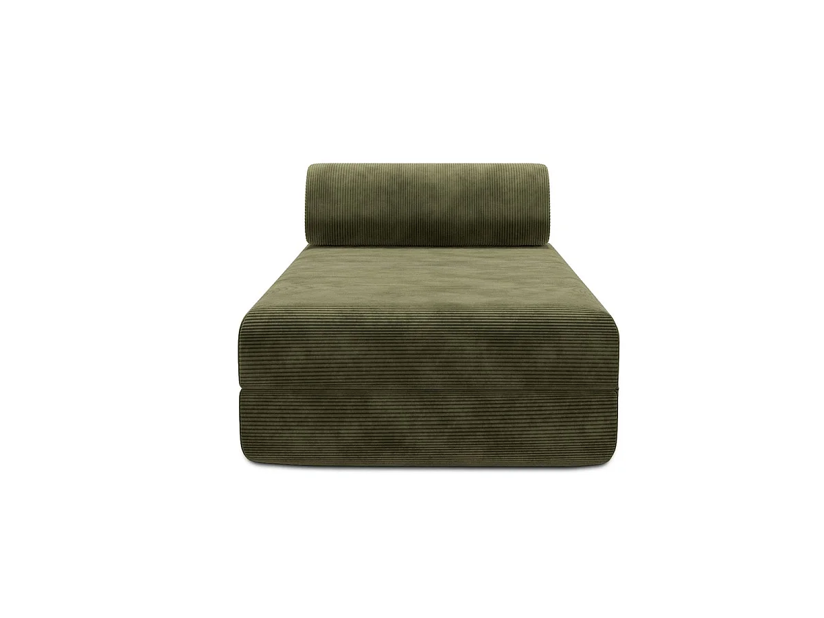 Chaise longue convertible de pana verde
