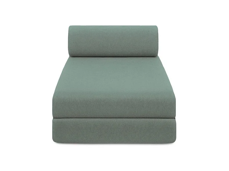 Méridienne modulable et convertible - Tissu lisse - Bleu vert