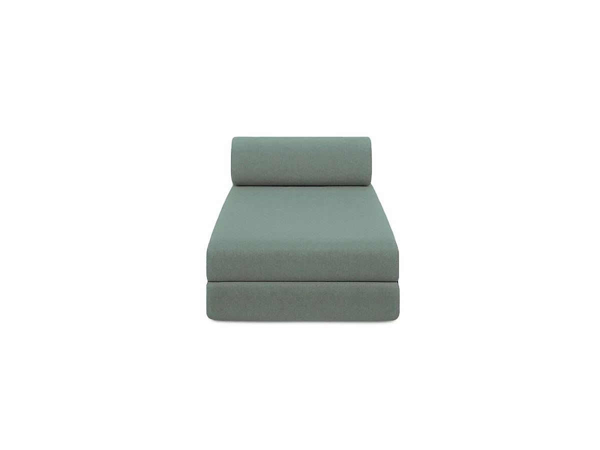 Méridienne modulable et convertible - Tissu lisse - Bleu vert