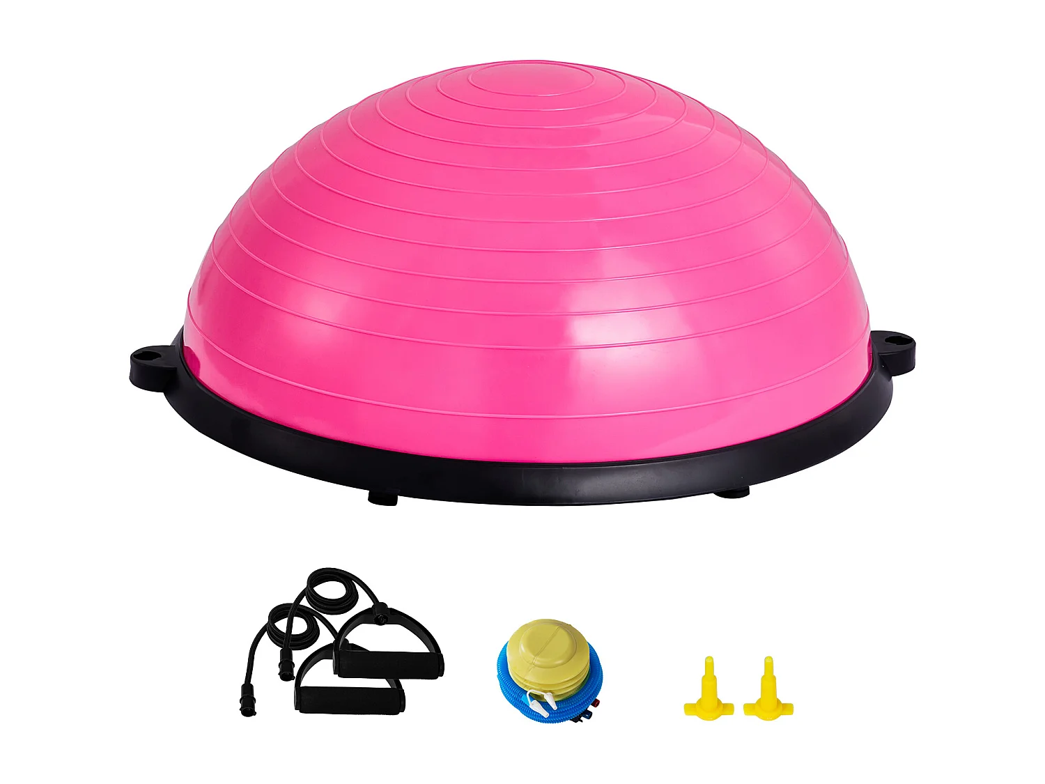 Ballons d'Exercice SucceBuy, Half Exercise Ball Trainer, 58 cm, Capacité de 300 kg, Rose