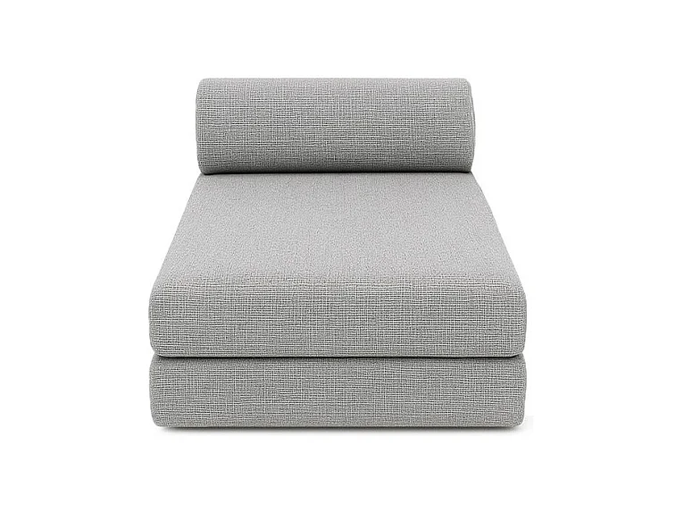 Méridienne modulable et convertible - Tissu tweed - Gris