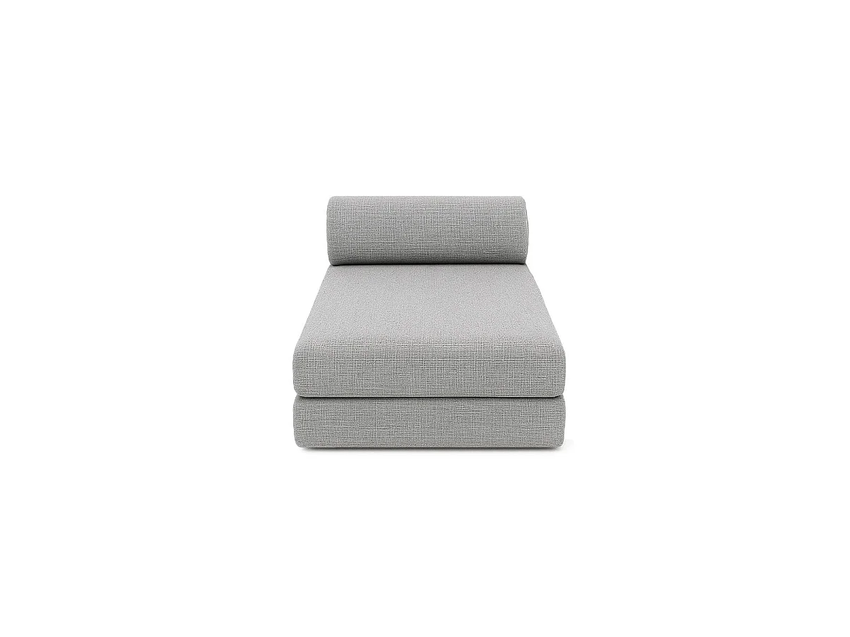 Méridienne modulable et convertible - Tissu tweed - Gris