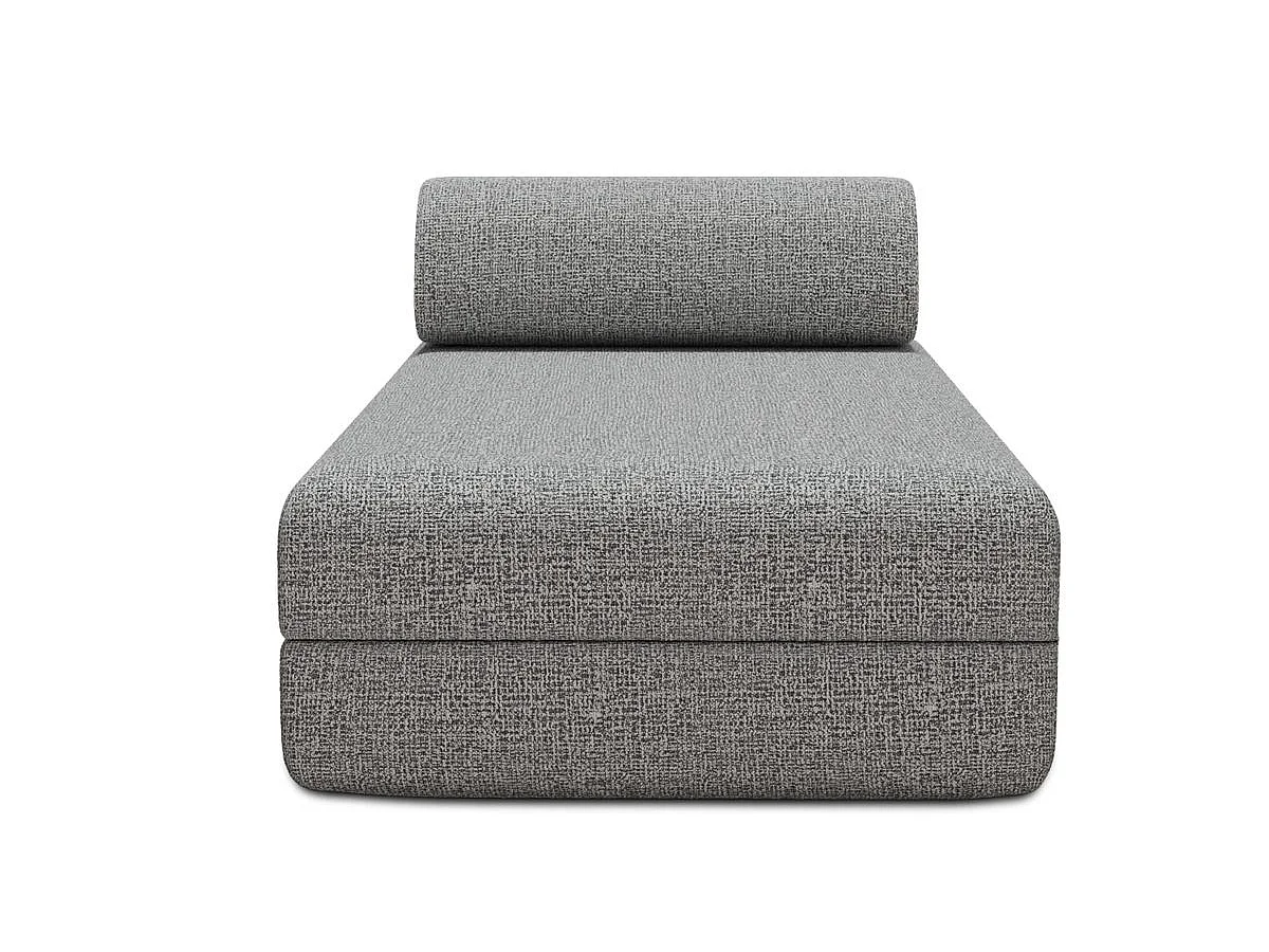 Méridienne modulable et convertible - Tissu tweed - Gris