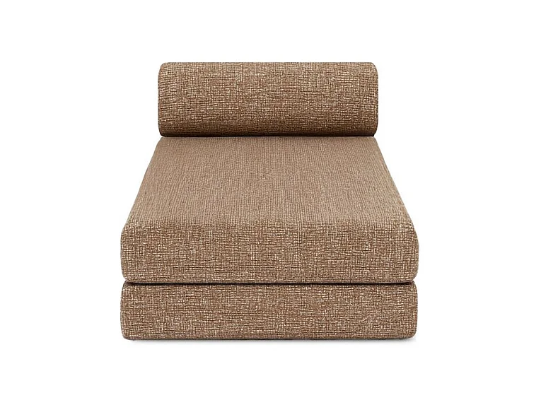 Méridienne modulable et convertible - Tissu tweed - Marron