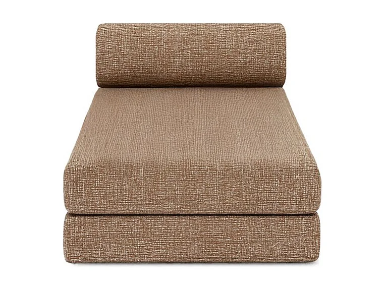 Méridienne modulable et convertible - Tissu tweed - Marron