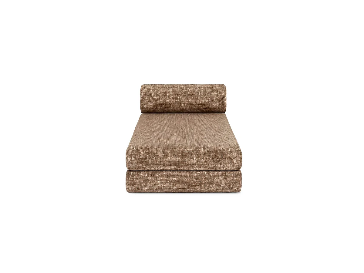 Méridienne modulable et convertible - Tissu tweed - Marron