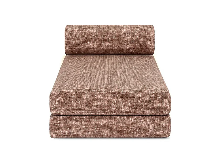 Méridienne modulable et convertible - Tissu tweed - Rouge