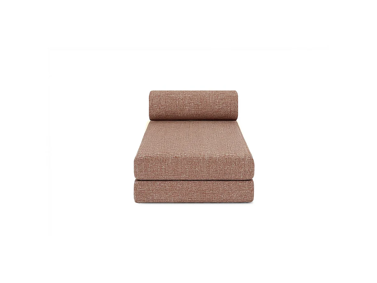 Méridienne modulable et convertible - Tissu tweed - Rouge