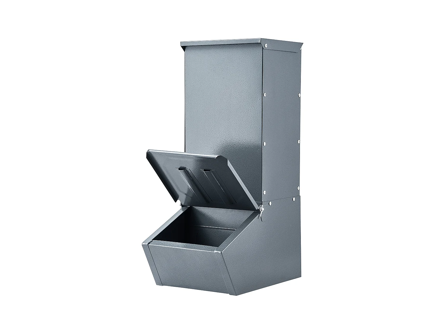 Mangeoire à Porcs SucceBuy, 77 L, Double Porte en Métal Pouvant Accueillir Jusqu'à 5 Porcs