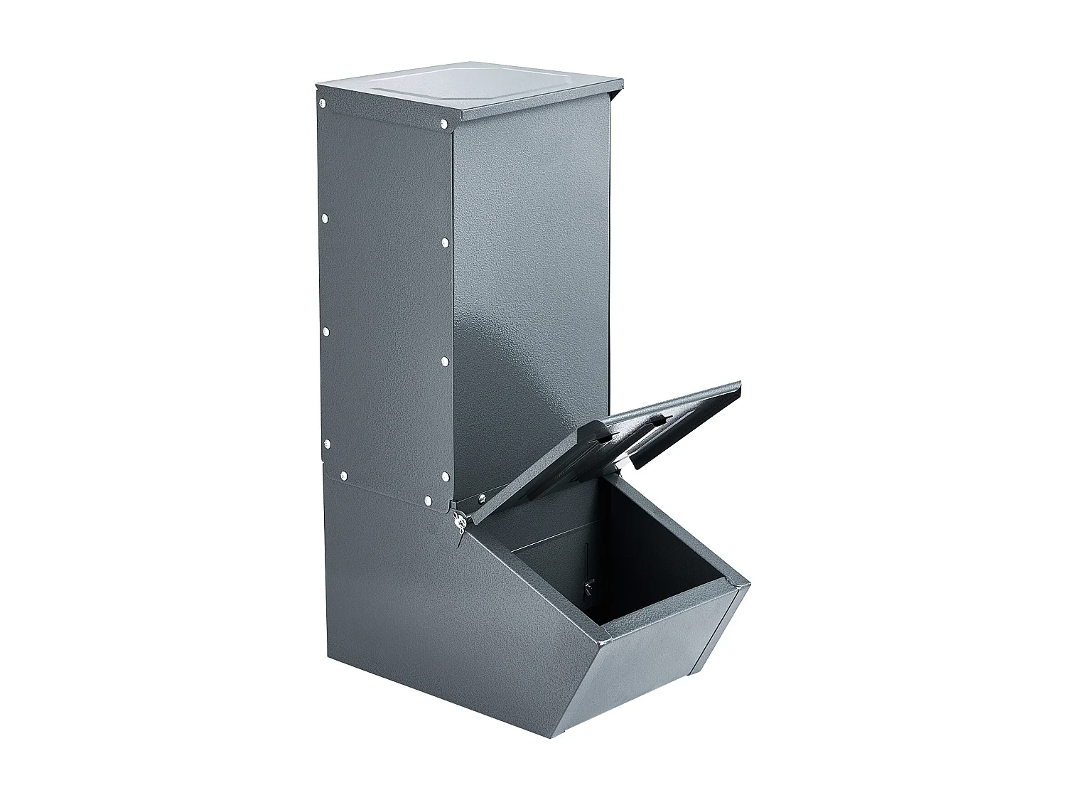 Mangeoire à Porcs SucceBuy, 77 L, Double Porte en Métal Pouvant Accueillir Jusqu'à 5 Porcs