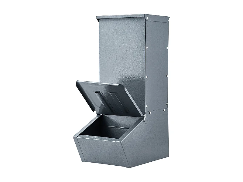 Mangeoire à Porcs SucceBuy, 77 L, Double Porte en Métal Pouvant Accueillir Jusqu'à 5 Porcs