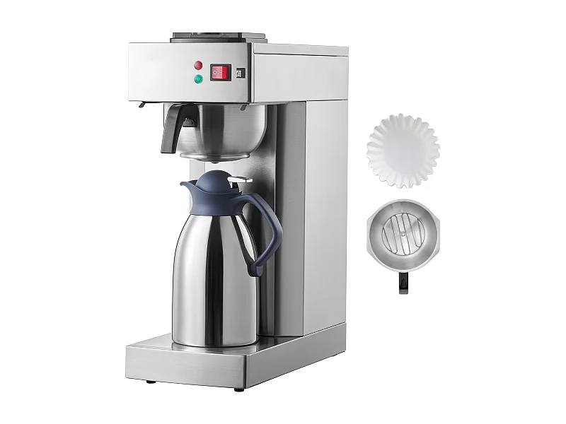 Filterkoffiemachine SucceBuy Commercieel 12 Tassen, Thermokarakel voor Restaurant, Kantoor