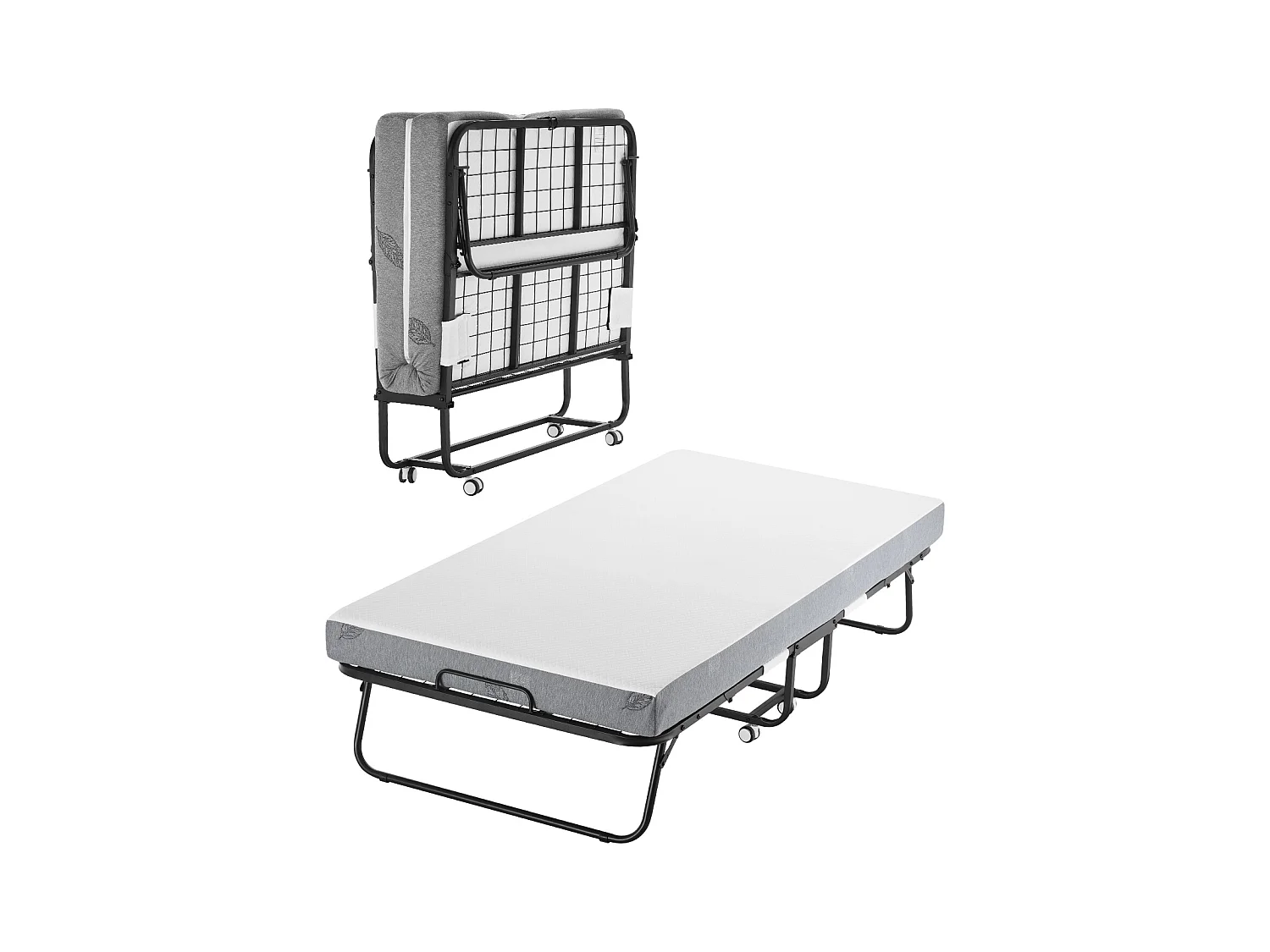 Lit d'Appoint SucceBuy, Lit Pliant avec Matelas en Mousse de 13 cm pour Adultes et Invités