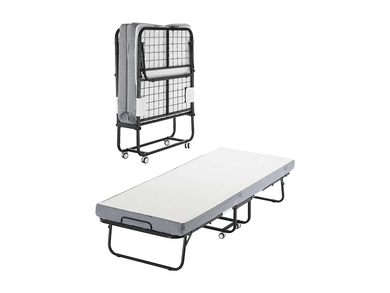 Extra Bed SucceBuy, Opvouwbaar Bed met 10 cm Dikke Schuimmatras voor Volwassenen en Gasten