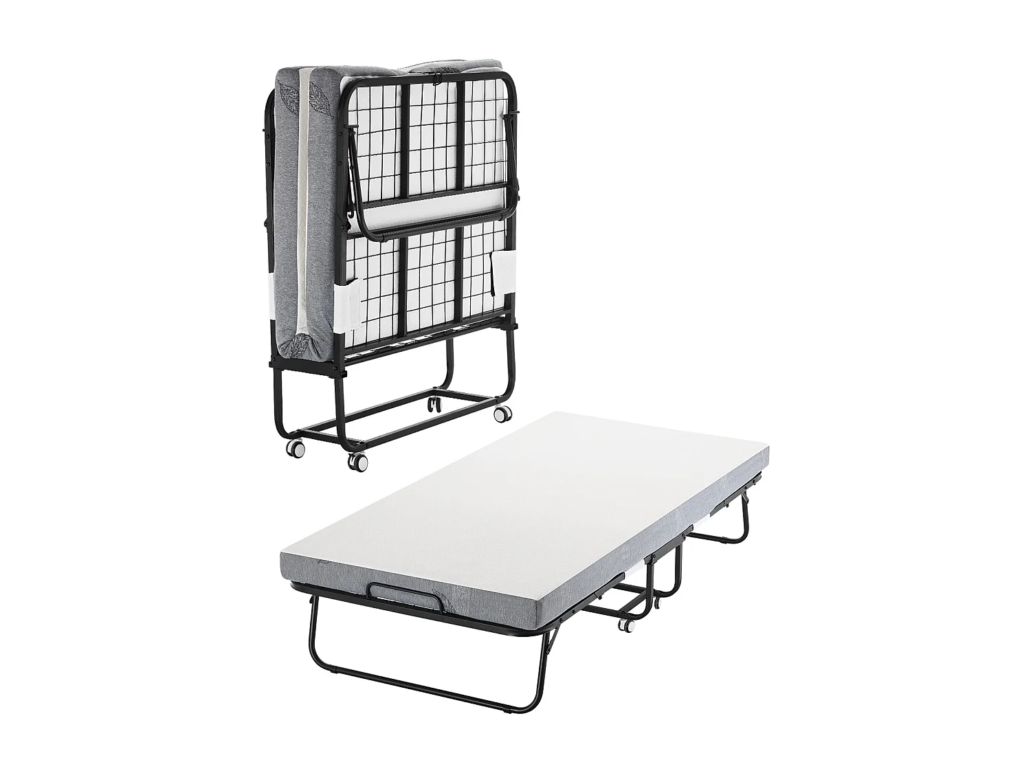 Lit d'Appoint double SucceBuy, Lit Pliant avec Matelas en Mousse de 10 cm pour Les Invités