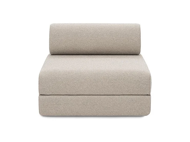 Canapé d'angle de jardin modulable et convertible 6 places - Tissu imperméable - Beige clair