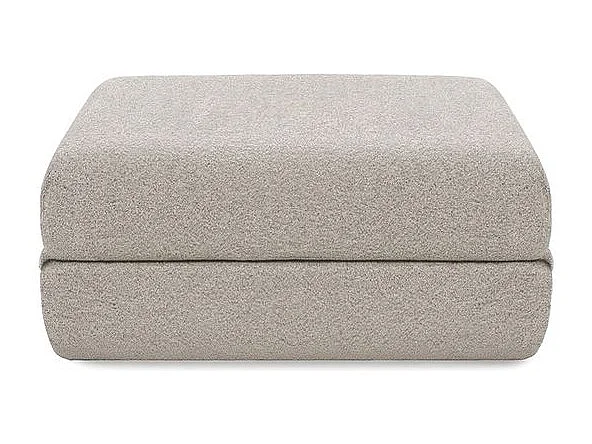 Canapé d'angle de jardin modulable et convertible 6 places - Tissu imperméable - Beige clair