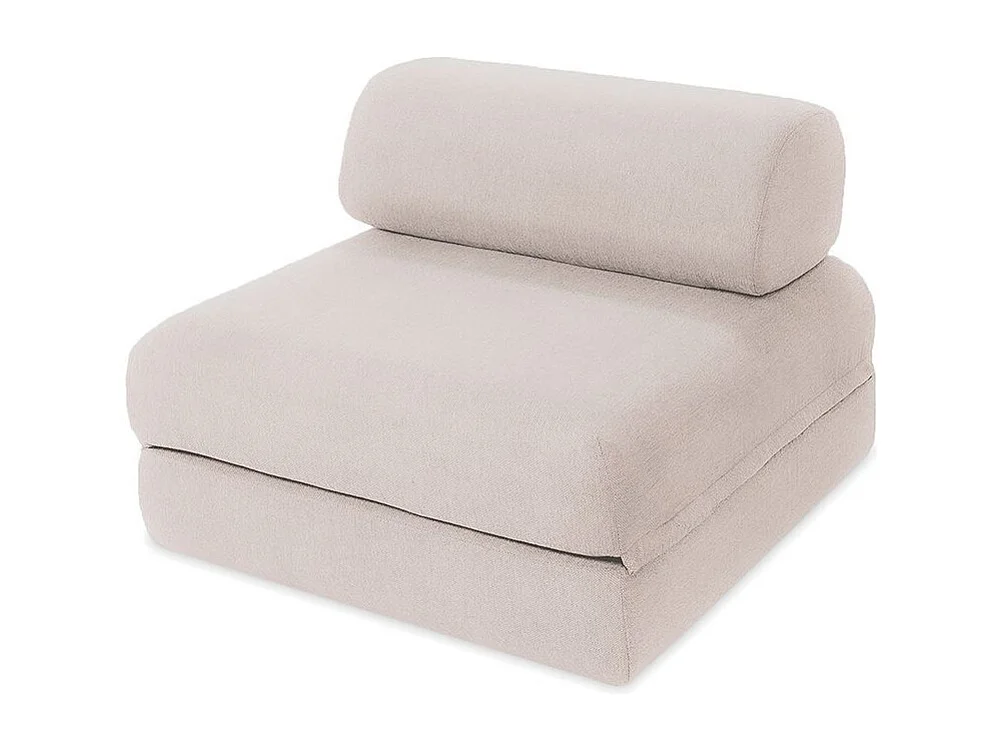 Canapé d'angle de jardin modulable et convertible 6 places - Tissu imperméable - Beige clair