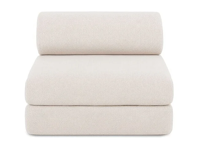 Canapé droit de jardin modulable et convertible 4 places - Tissu imperméable - Gris