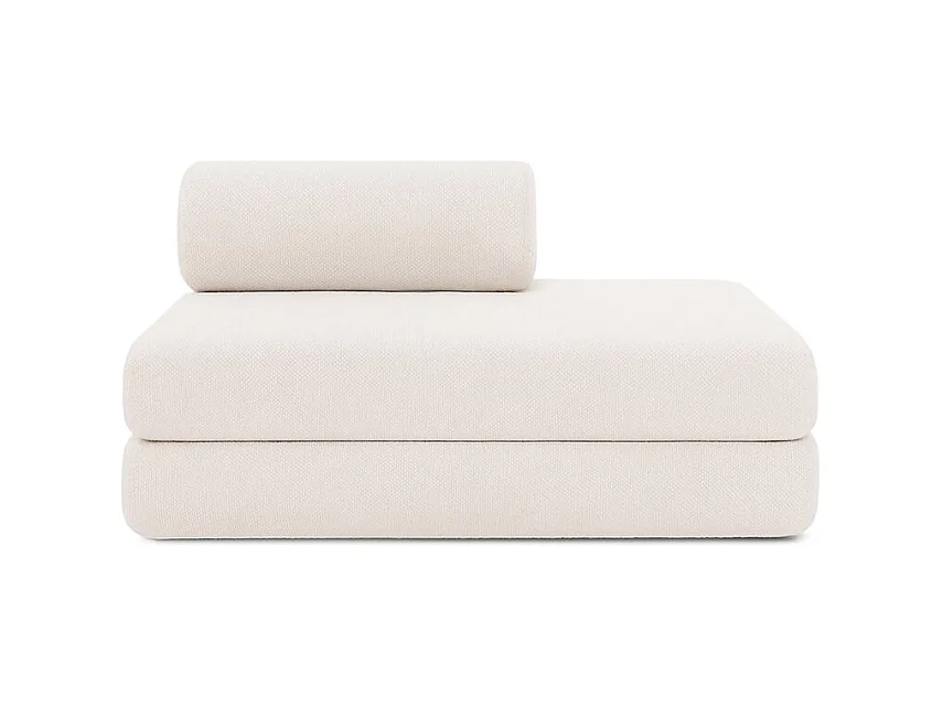 Canapé d'angle de jardin modulable et convertible 5 places - Tissu imperméable - Gris