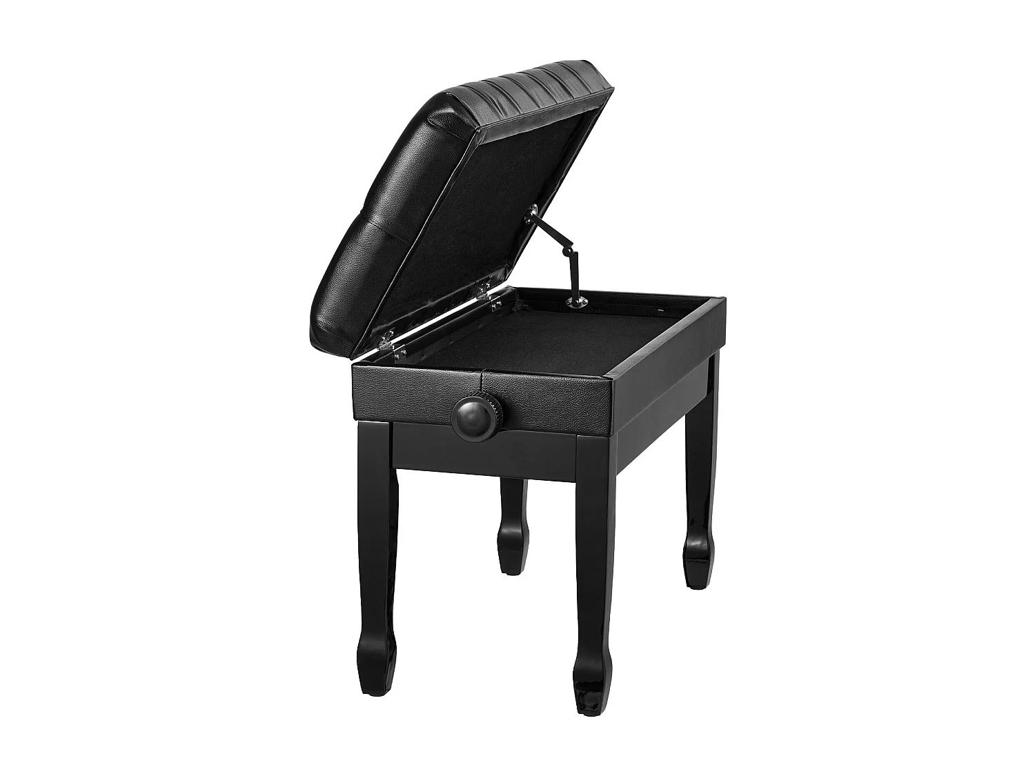 Banc de Piano Réglable SucceBuy, Tabouret de Rangement en Bois pour Clavier, Siège Rembourré