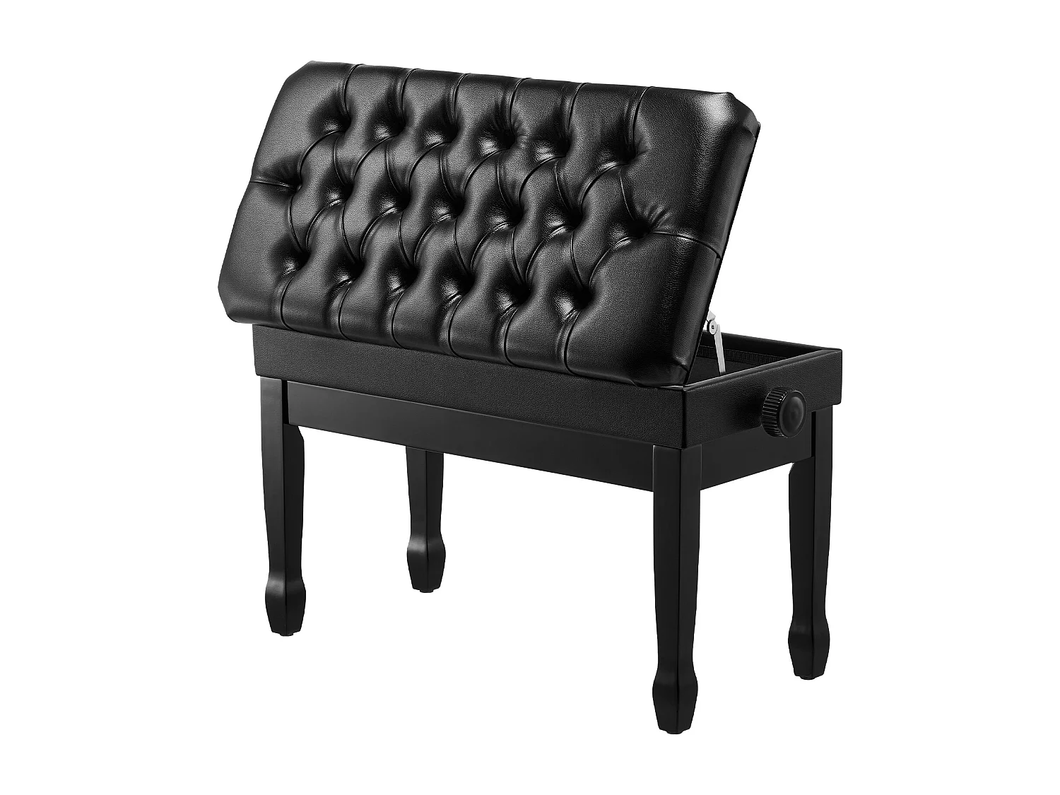 Banc de Piano Réglable SucceBuy, Tabouret de Rangement en Bois pour Clavier, Siège Rembourré