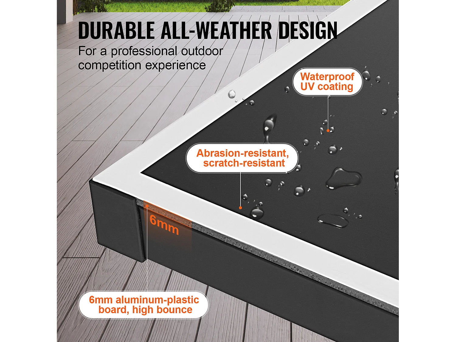 Table de Ping-Pong SucceBuy, Table de Ping-Pong Pliable avec Filet de Serrage, Utilisation en Intérieur
