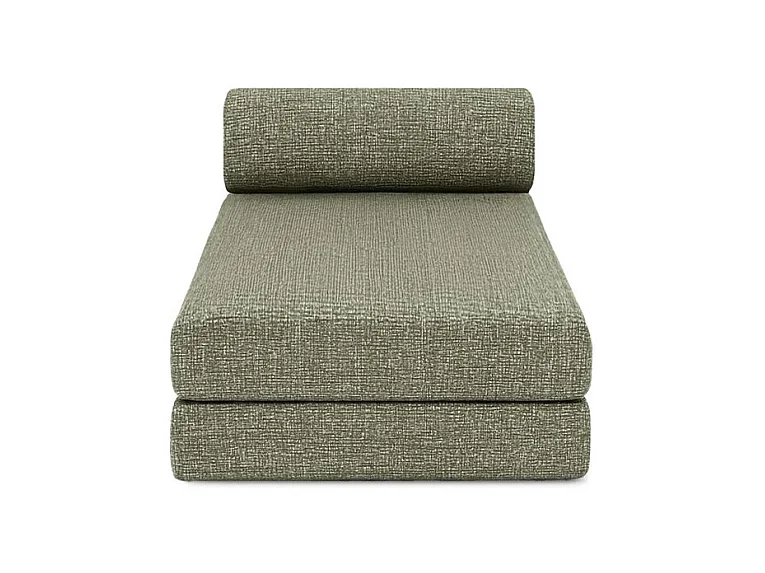 Méridienne modulable et convertible - Tissu tweed - Vert