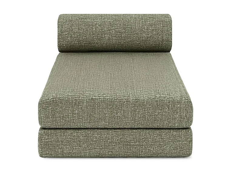 Méridienne modulable et convertible - Tissu tweed - Vert