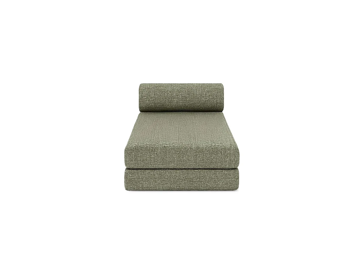 Méridienne modulable et convertible - Tissu tweed - Vert