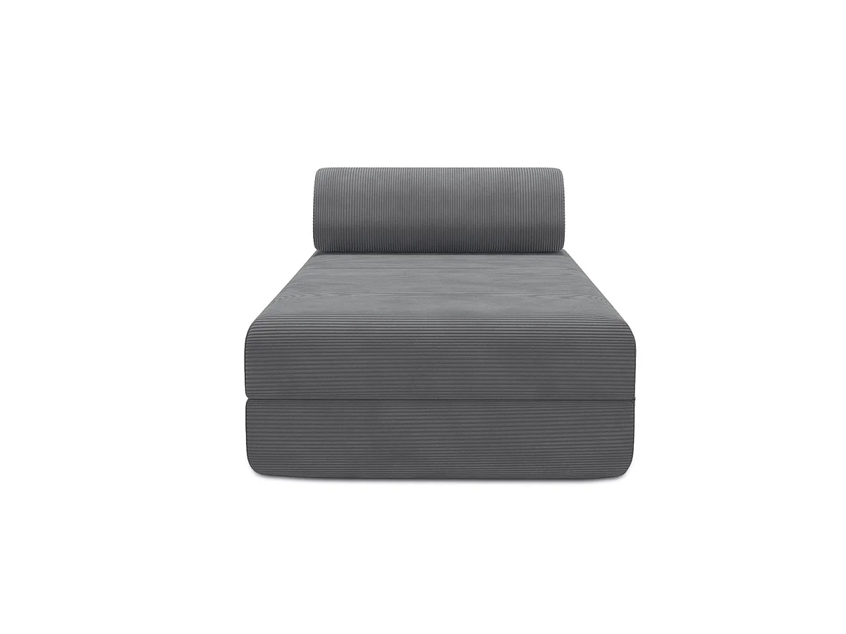 Chaise longue convertible de pana gris