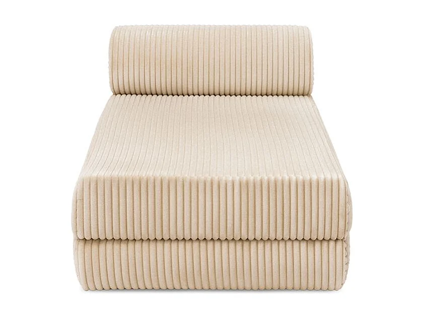 Méridienne modulable et convertible - Velours côtelé XL - Beige